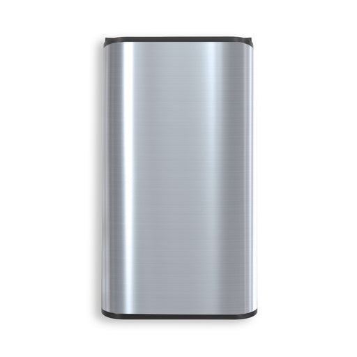 A rectangular stainless steel object with rounded corners and a brushed finish, viewed from above against a white background. This modern device resembles the Door 430 Series Water Dispensers.