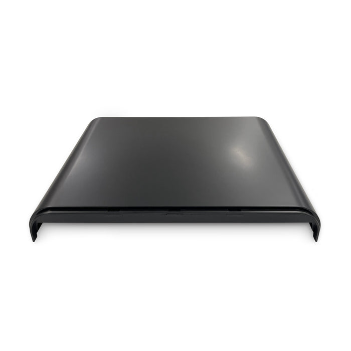 A black, rectangular plastic Top Cover for 430 Series Water Dispensers with curved edges and open sides, shown slightly raised against a white background. Suitable as a replacement lid for compatible appliances.