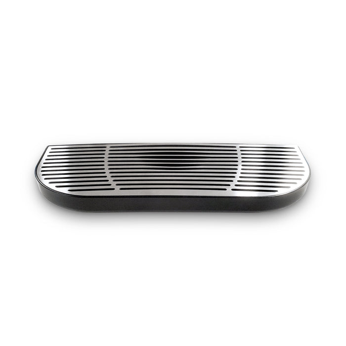 A Drip Tray with Cover for 430 Series Water Dispensers, featuring a rectangular shape with rounded edges and horizontal slats, is shown on a white background.