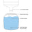 Diagram of the GEO Porcelain Ceramic Crock Water Dispenser – Gradient Colors, with a large BPA-free bottle (2, 3, or 5 gallon), plastic protector ring, 2.5 gallon capacity, and lever faucet input at the base.