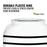 Close-up of the GEO Porcelain Ceramic Crock Water Dispenser – Black Stripe shows a durable plastic ring that prevents leaks and stress cracks. Features a BPA-free label and green leaf icon.