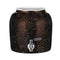 The GEO Porcelain Ceramic Crock Water Dispenser – Black w/ Orange Speckles features a silver spigot, wide top opening, and BPA-free ceramic—ideal as a water dispenser or 5-gallon bottle holder.
