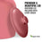 A close-up of the GEO Porcelain Ceramic Crock Water Dispenser in pink, featuring a matching lid and bold “Premium & Beautiful Lid: Matching lid included with every crock” text. A green BPA-free logo appears in the bottom right corner.