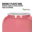 Close-up of the GEO Porcelain Ceramic Crock Water Dispenser – Pink with a white plastic leak-proof ring. BPA-free (green leaf icon). Durable design prevents leaks & stress cracks. Ideal for use with your ceramic water dispenser.