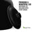The GEO Porcelain Ceramic Crock Water Dispenser w/ Stand in matte black is shown with its matching lid. Text reads, “Premium & Beautiful Lid – Matching lid included with every crock.” A green BPA-free label with a leaf icon is at the bottom right.