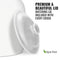 Close-up of the GEO Porcelain Ceramic Crock Water Dispenser w/ Stand – White, with matching lid leaning against it. Text: “Premium & Beautiful Lid. Matching lid included.” Green BPA-free symbol shown in the corner.