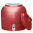 The GEO Ceramic Crock Water Dispenser – Polished Porcelain features a shiny red finish, metal spigot, matching removable lid labeled "Lid Included!" and smooth, rounded BPA-free design for stylish hydration.