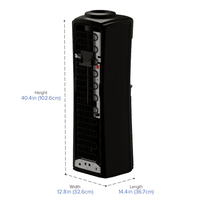 Brio 500 Series (Room/Cold) Curved Black Top Load Water Cooler