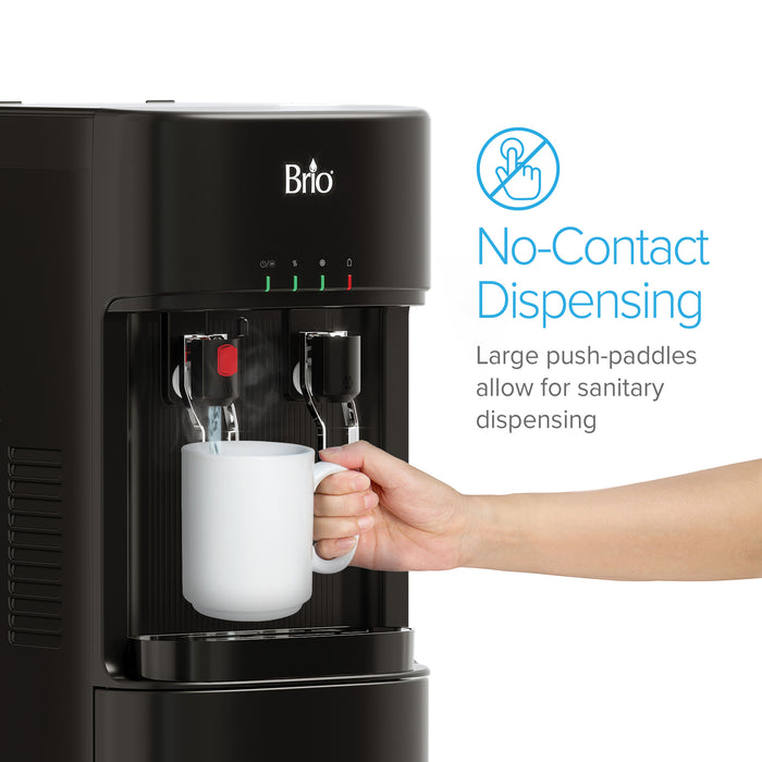 Brio 300 Series Black Bottom Load Water Cooler