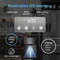 Illuminated LED interface of a CLBL730SC bottom load water dispenser with various features highlighted.