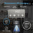Illuminated LED interface of a CLBL730SC bottom load water dispenser with various features highlighted.