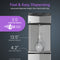 Brio water dispenser with features highlighted on a dark background