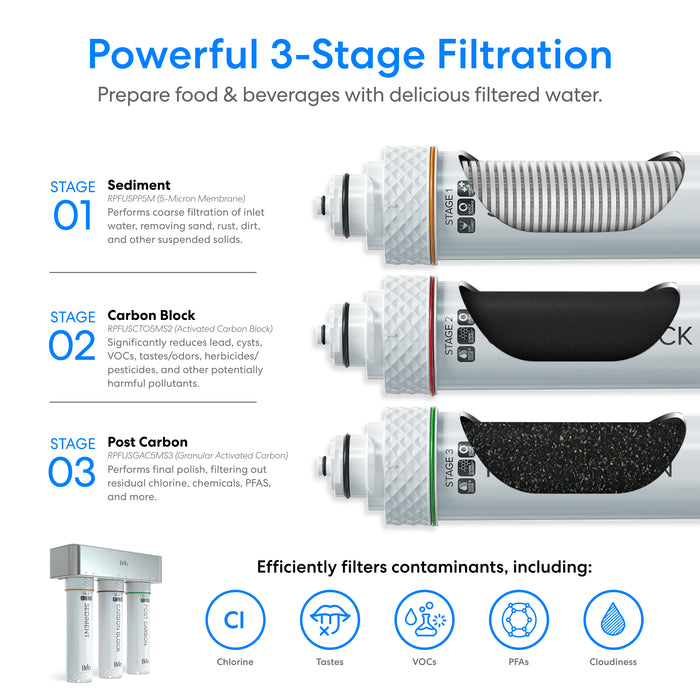 Brio 3-Stage Digital Instant Hot Water Undersink Dispenser System – Brushed Nickel