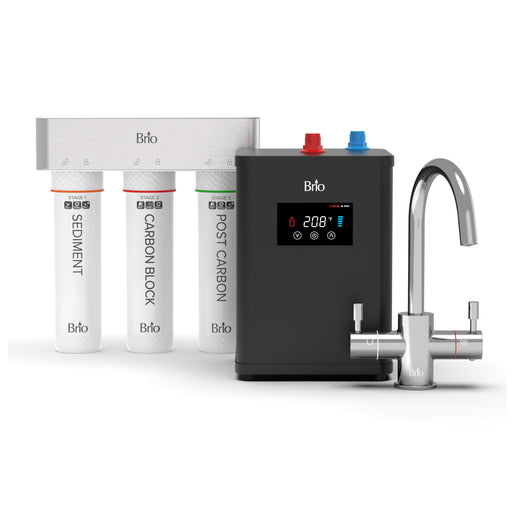 Brio 3-Stage Digital Instant Hot Water Undersink Dispenser System – Chrome Plated