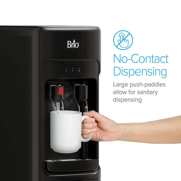 Brio 300 Slim Series 2-Stage Black Bottleless Water Cooler