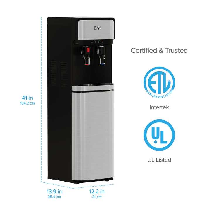 Brio 300 Series 4-Stage UF Stainless Steel Bottleless Water Cooler