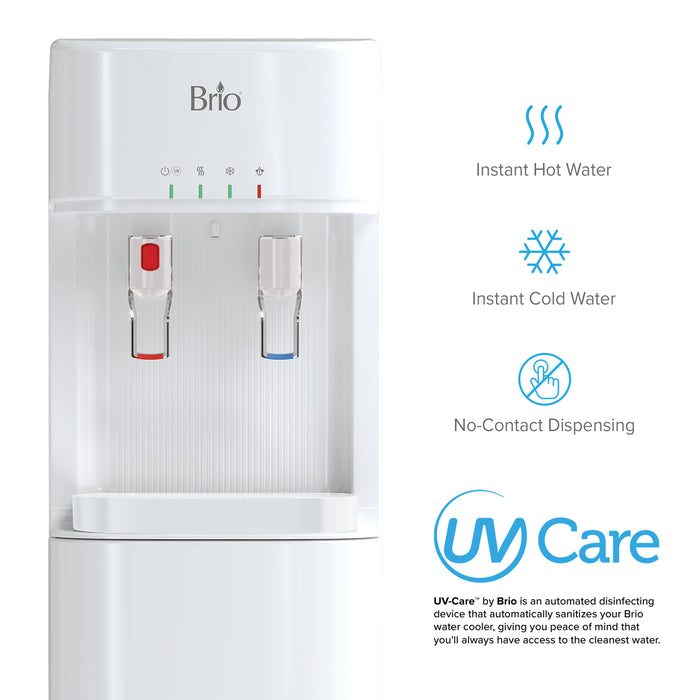 Brio 300 Series 4-Stage UF White Bottleless Water Cooler