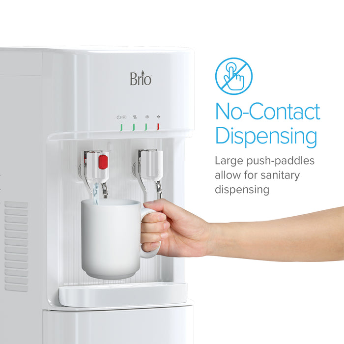 Brio 300 Series 4-Stage UF White Bottleless Water Cooler
