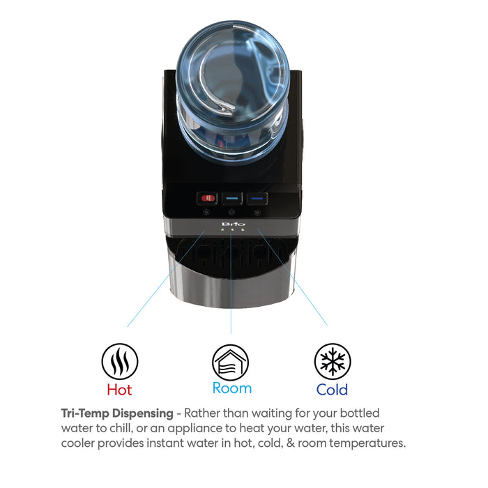 Brio 500 Series Black Stainless Top Load Water Cooler