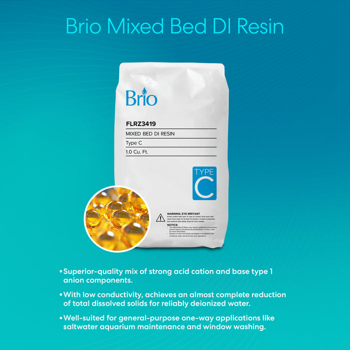 Brio Mixed Bed DI Deionizing Resin - Type C