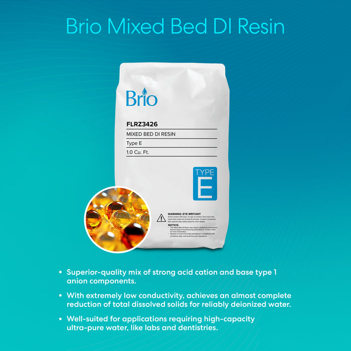 Brio Mixed Bed DI Deionizing Resin - Type E