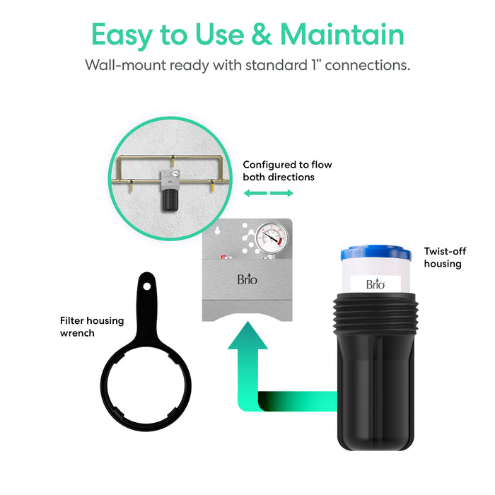 Brio Single Stage Whole House Filtration System -  10" Heavy Metals