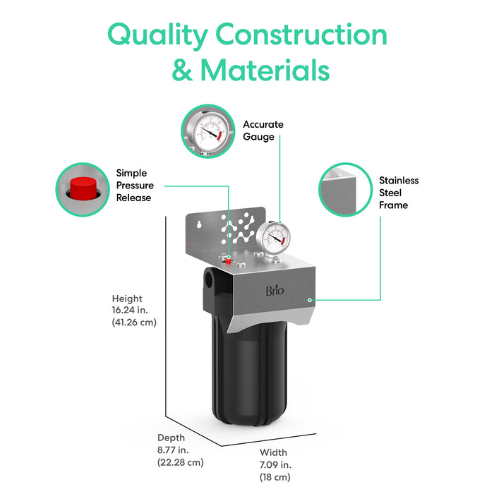Brio Single Stage Whole House Filtration System -  10" Heavy Metals