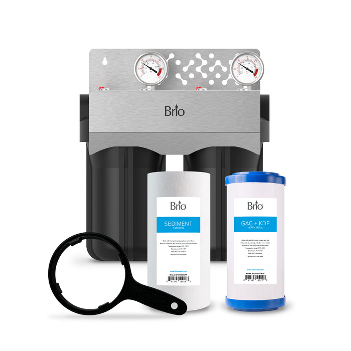 Brio 2-Stage Whole House Filtration System - 10" Heavy Metals