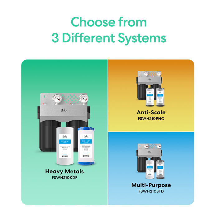 Brio 2-Stage Whole House Filtration System - 10" Heavy Metals