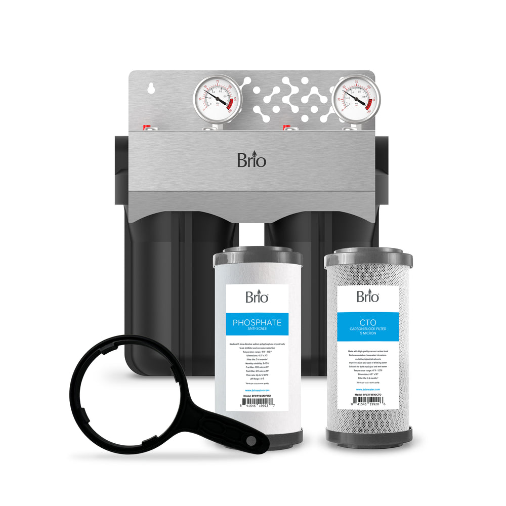 Brio 2-Stage Whole House Filtration System- 10" Anti-Scale
