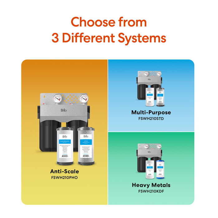 Brio 2-Stage Whole House Filtration System- 10" Anti-Scale