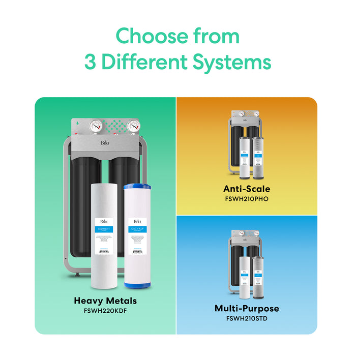 Brio 2-Stage Whole House Filtration System - 20" Heavy Metals