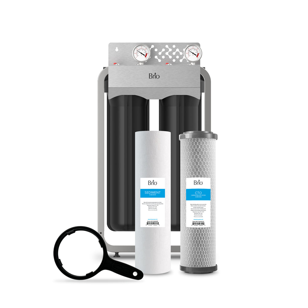 Brio 2-Stage Whole House Filtration System - 20" Multi-Purpose