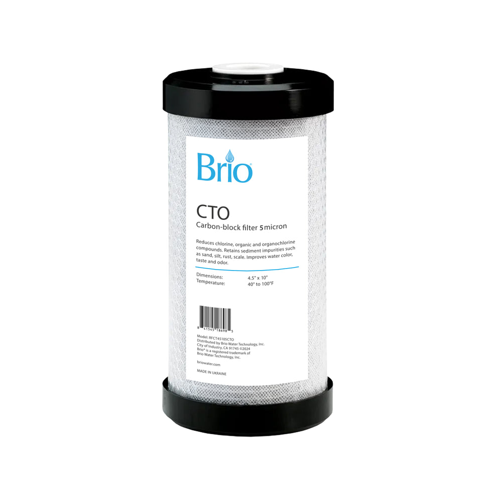 Brio Cto Coconut Shell Activated Carbon-Block Cartridge 4.5×10; 5 Micron