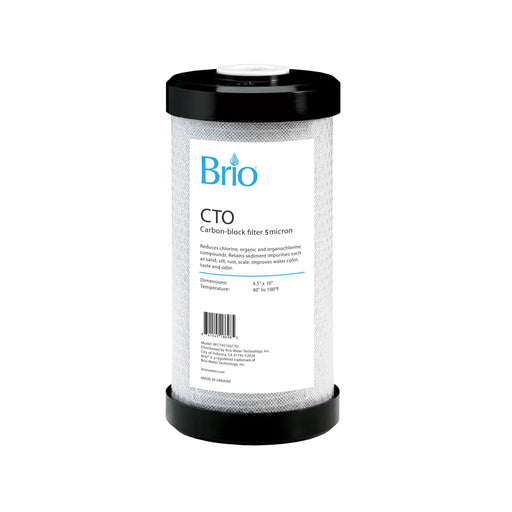 Brio Cto Coconut Shell Activated Carbon-Block Cartridge 4.5×10; 5 Micron