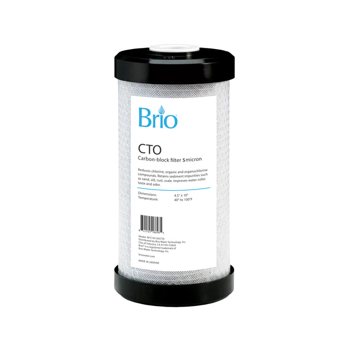Brio Cto Coconut Shell Activated Carbon-Block Cartridge 4.5×10; 5 Micron