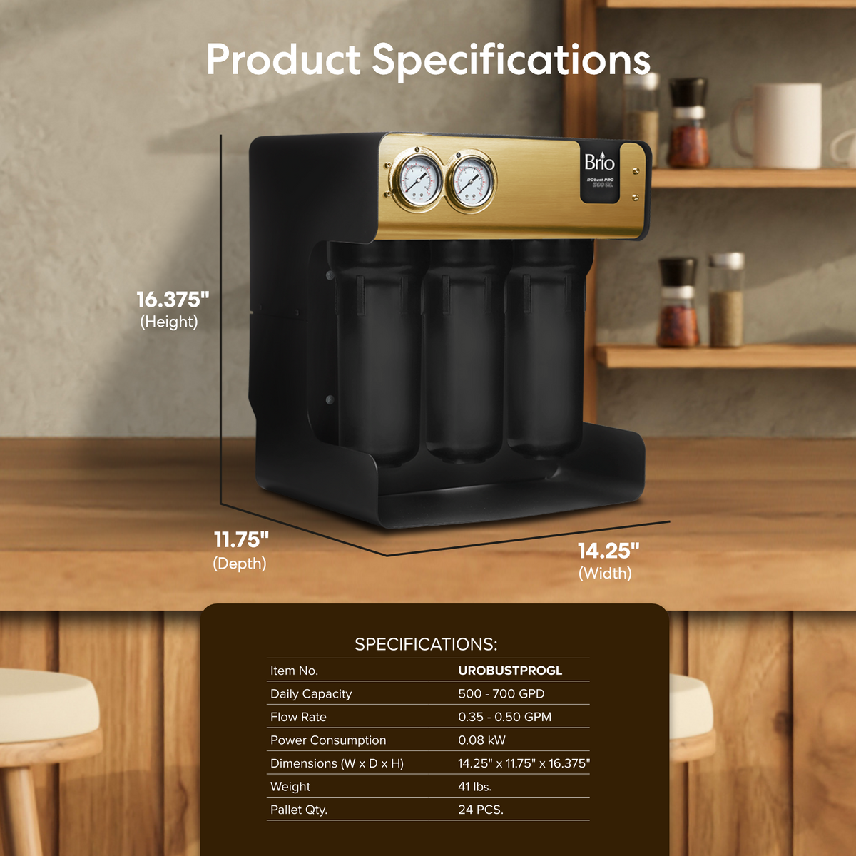 Brio RObust PRO GL 5-Stage Reverse Osmosis System – Brio Water Technology