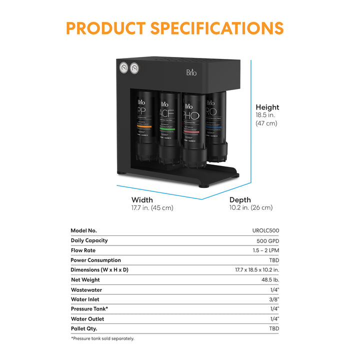Brio 500 Quick Change Reverse Osmosis System