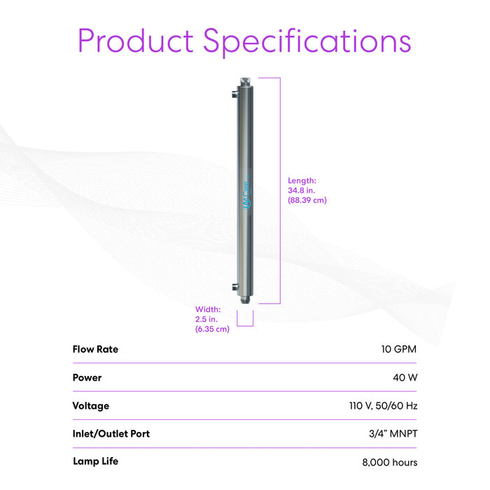 Brio UV-C Ultraviolet Light – 10 GPM