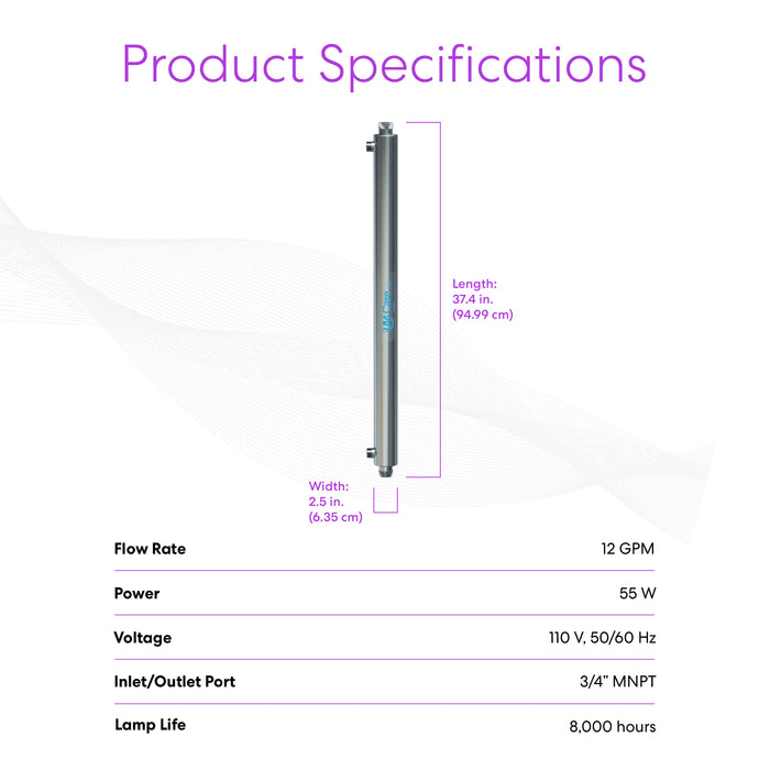 Brio UV-C Ultraviolet Light – 12 GPM