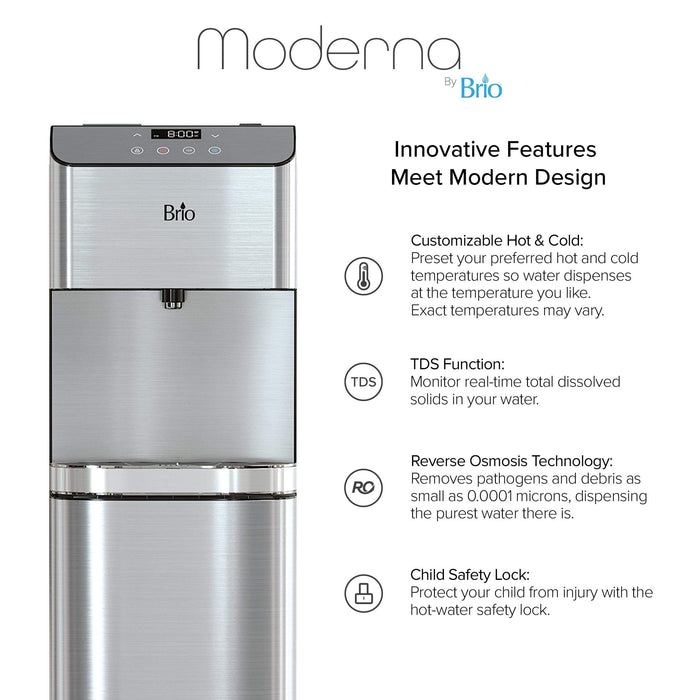 Brio Moderna Reverse Osmosis Bottle-less Water Cooler