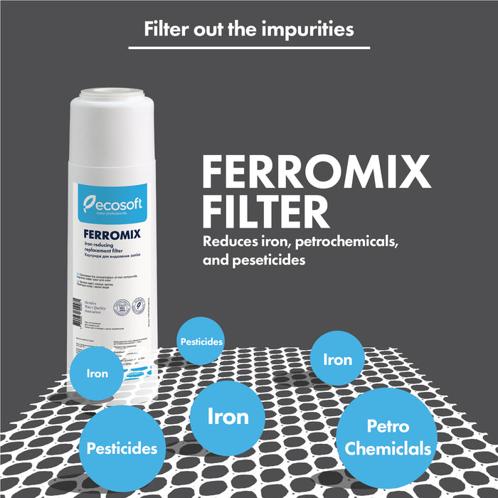 Ecosoft FERROMIX Replacement Filter for Iron Reduction 2.5"×10"