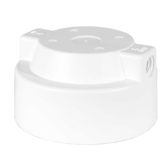 White Filter Housing and Male Cap with 1/4” Inlet & Outlet, 2.5” X 10”