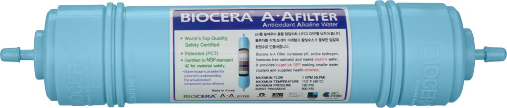 Biocera Alkaline Ph Balance 2" X 12" Inline Filter for Residential Use