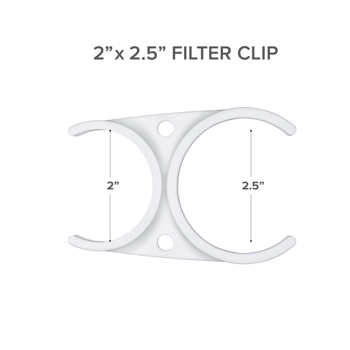 Double Sided, 2.5" X 2" Filter Clip for Post Carbon to Membrane