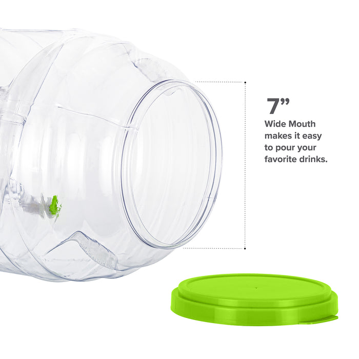 5 Gallon BPA Free Reusable Plastic Beverage Jar with Handle & Cap