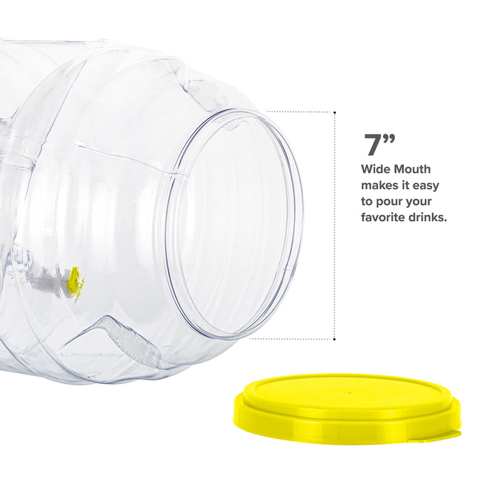 5 Gallon BPA Free Reusable Plastic Beverage Jar with Handle & Cap