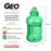 32 Ounce BPA Free Water Bottle, Plastic Bottle, Sports Bottle, with Twist Sports Cap, GEO