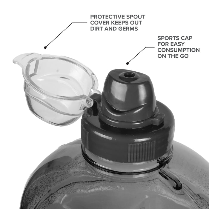 1/2 Gallon BPA Free Water Bottle, Plastic Bottle, Sports Bottle, with Sports Cap, GEO