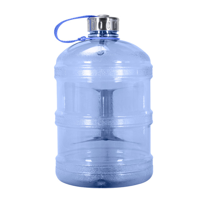 BPA Free 1 Gallon Water Bottle, Plastic Bottle, Sports Bottle, with Stainless Steel Screw Cap, GEO